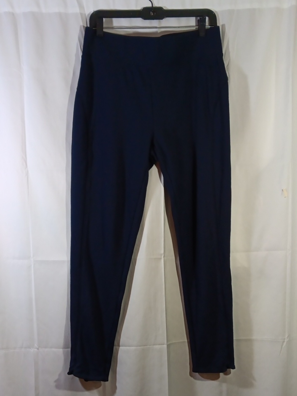 Seven7 Womens Large Pull On Ponte Legging Navy Blue Knit Pants